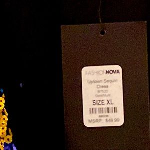 Fashion Nova sequin wraparound mini Dress